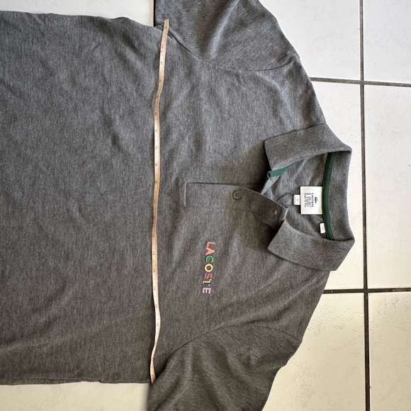 NWT Lacoste Grey Short Sleeve Polo Size M - Picture 7 of 8